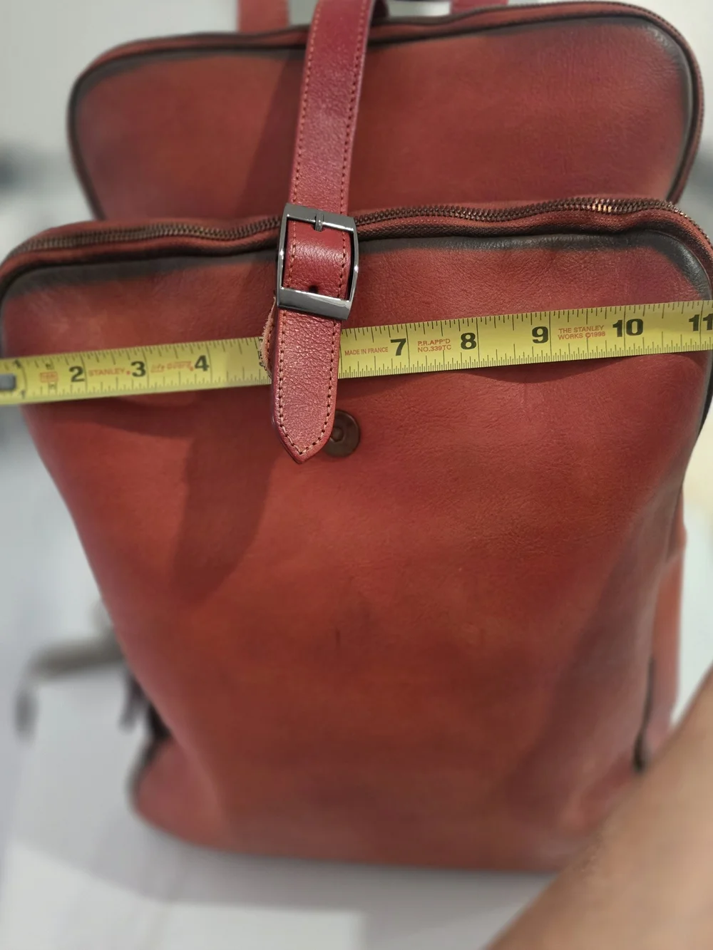 NEW Leather Backpack Vintage Red Brown Unisex 15x11.5